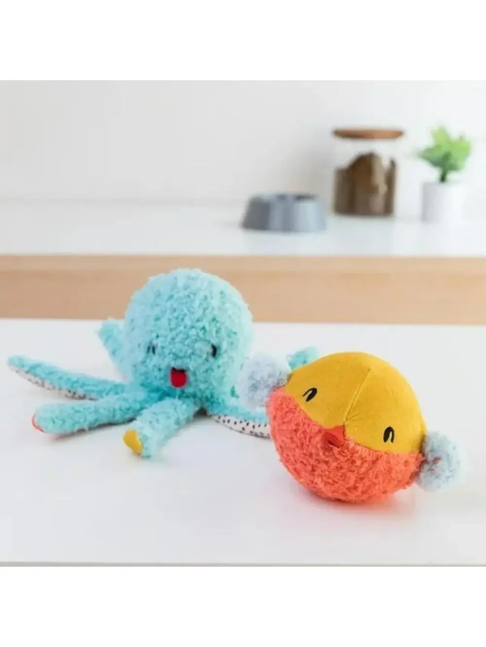 Manhattan Pet Toy Oddball Bertie Fish Plush Covered Squeaker Dog Exercise Ball